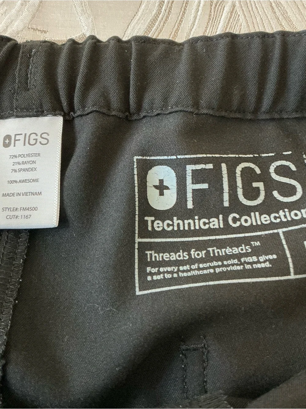 FIGS MEN’S PISCO TECHNICAL COLLECTION SCRUB PANTS BLACK (M) FM4500
